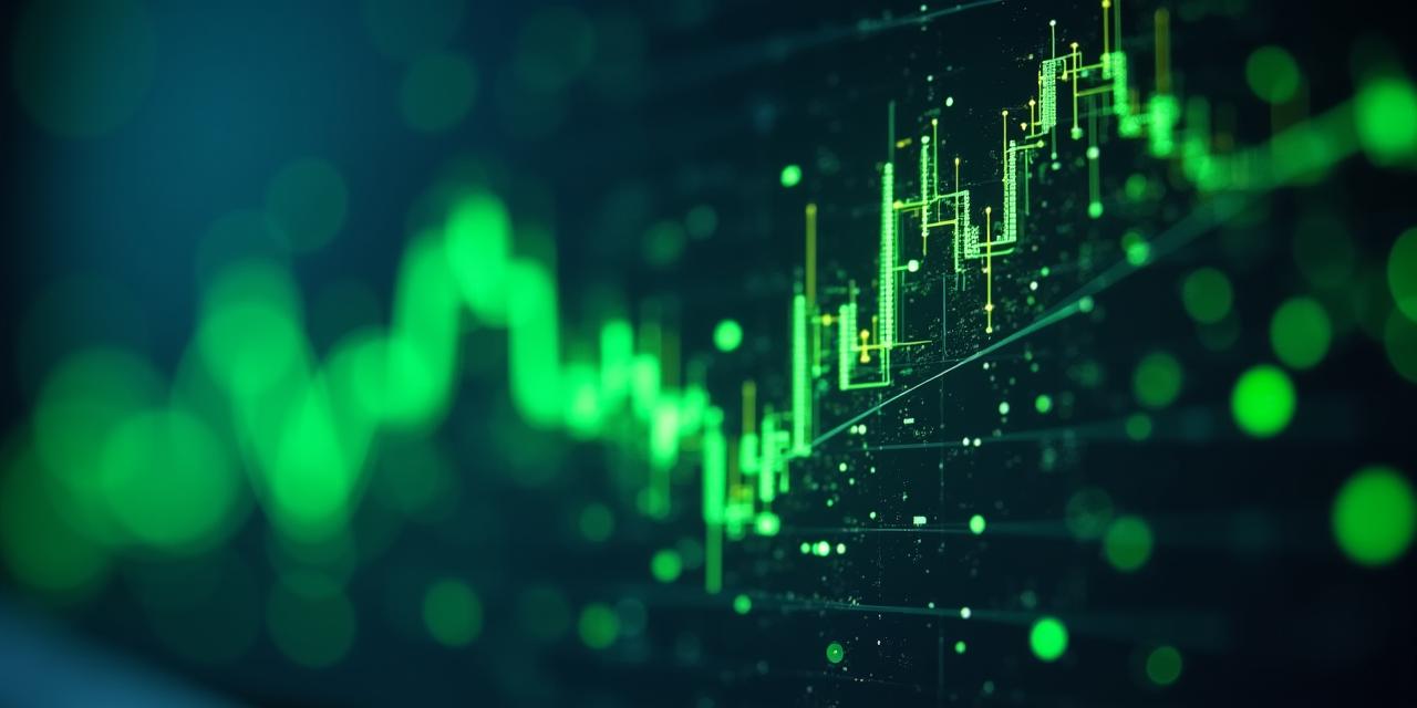 Abstract financial data visualization