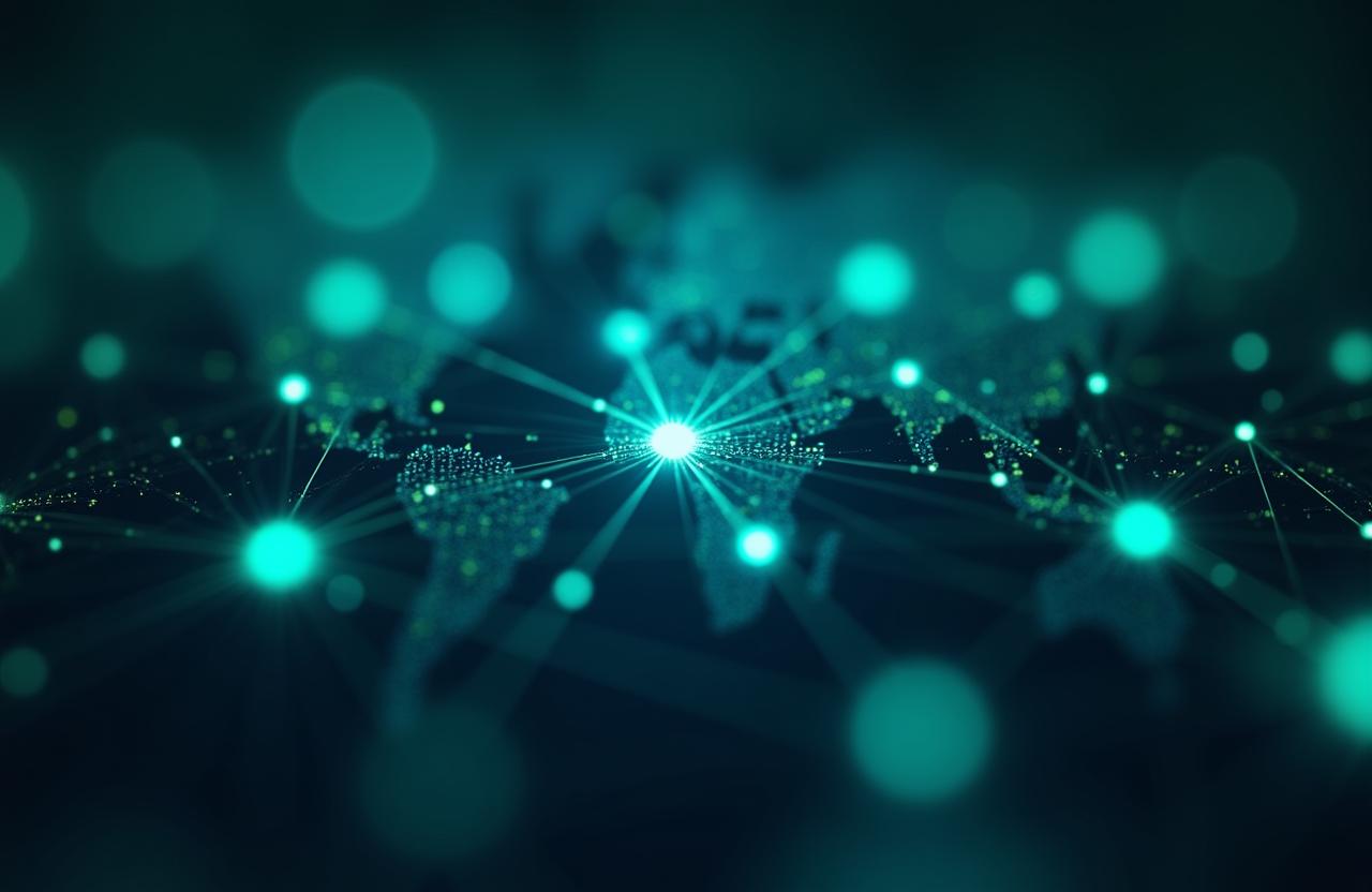 Abstract financial data visualization